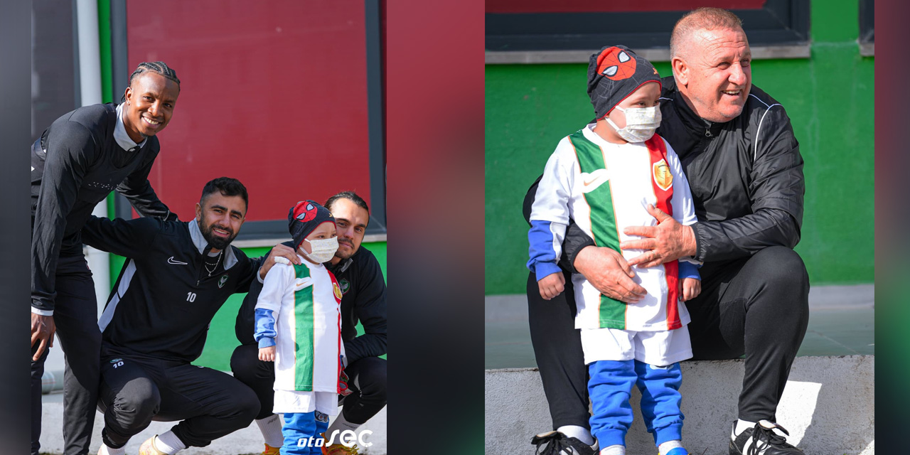 Amedspor'lu sporcular Lösemi taraftarlarına Moral Desteği