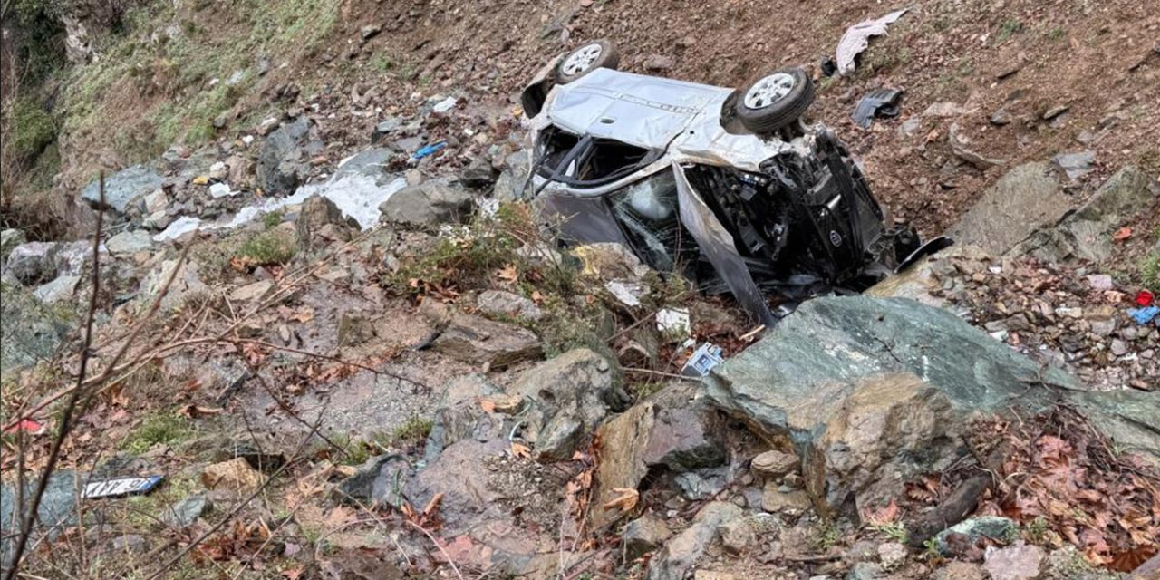 Otomobil dereye uçtu: 1 ölü