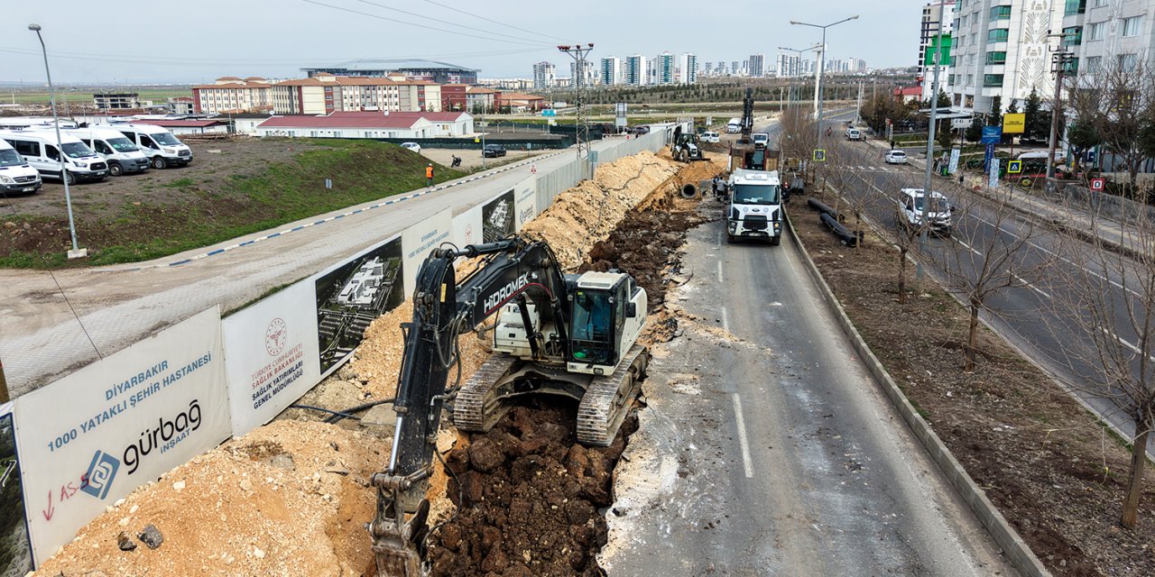 Diyarbakır’da şehir hastanesinin kanalizasyon hattı tamamlandı