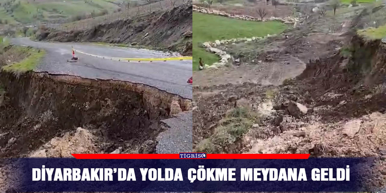 Diyarbakır’da yolda çökme meydana geldi
