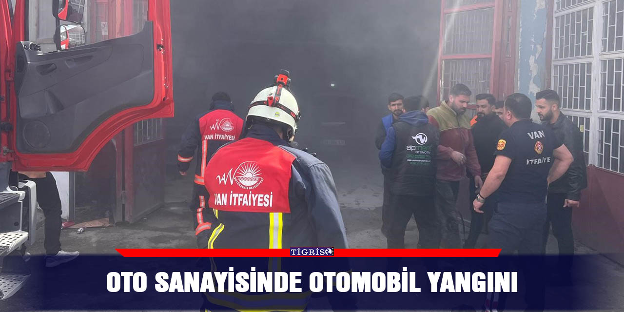 Van oto sanayisinde otomobil yangını