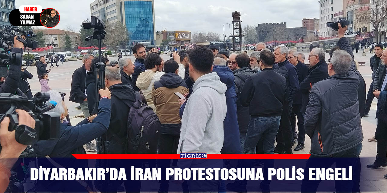 Diyarbakır’da İran protestosuna polis engeli