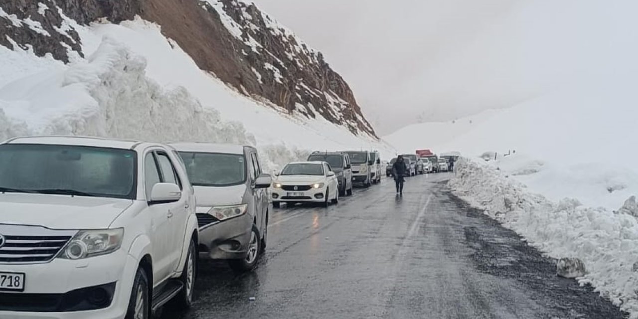 Şırnak-Hakkari kara yoluna çığ düştü