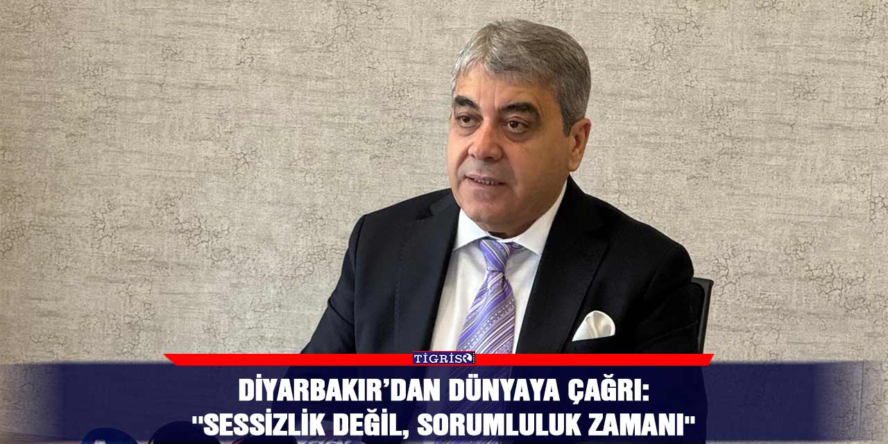 Diyarbakır’dan dünyaya çağrı: ''Sessizlik değil, sorumluluk zamanı''
