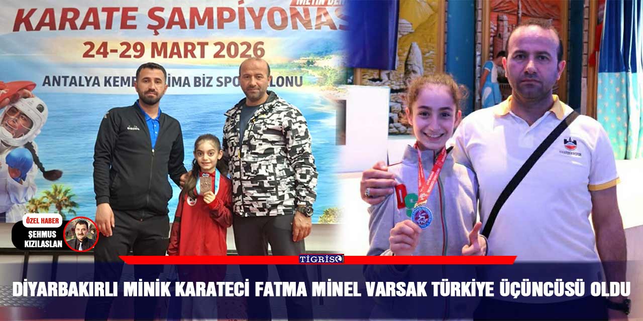 Diyarbakırlı minik karateci Fatma Minel Varsak Türkiye üçüncüsü oldu