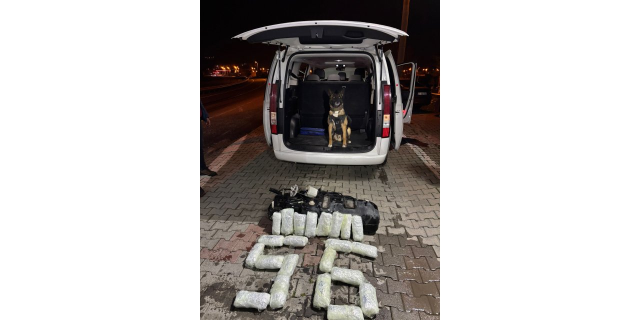 Yakıt deposunda 9 kilo esrar ele geçirildi