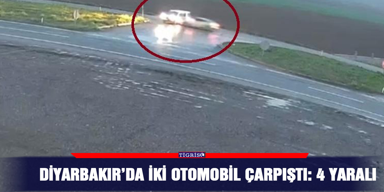 Diyarbakır’da iki otomobil çarpıştı: 4 yaralı