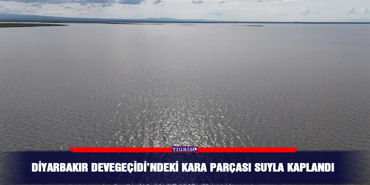 Diyarbakır Devegeçidi’ndeki kara parçası suyla kaplandı