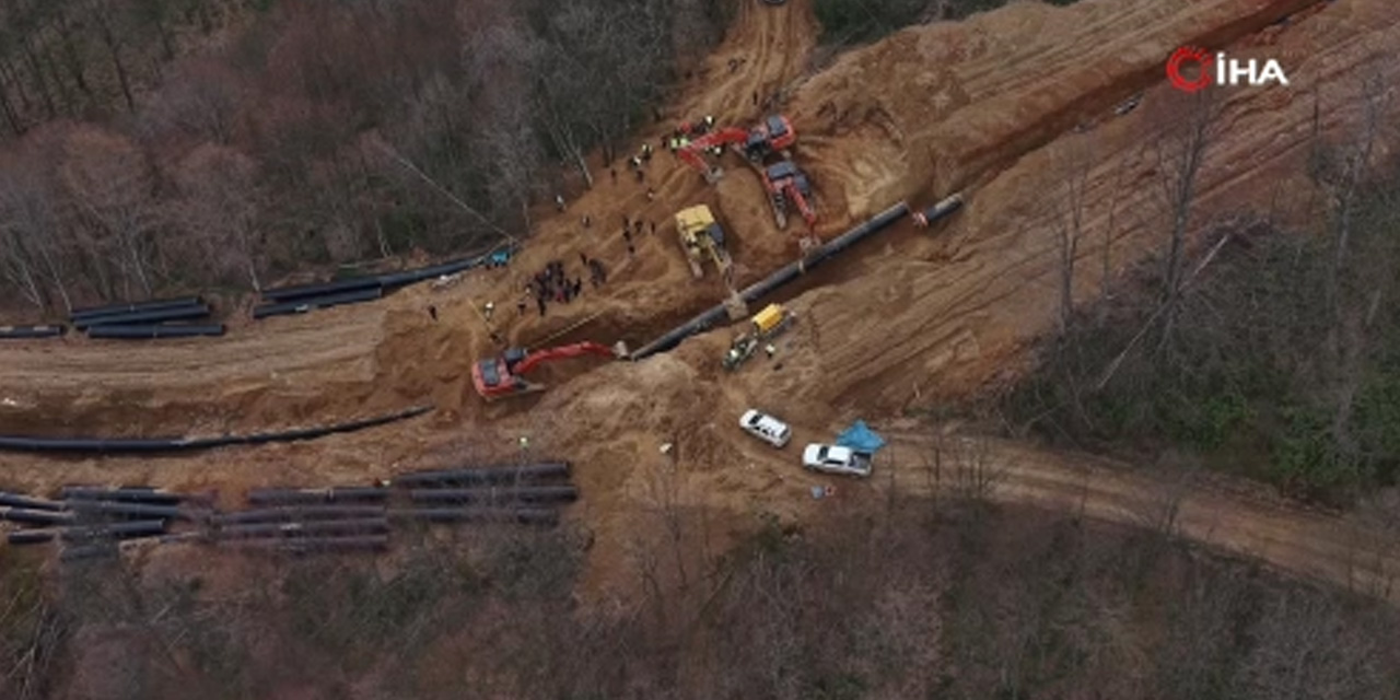 Doğalgaz çalışması sırasında heyelan: 1 ölü, 1 yaralı