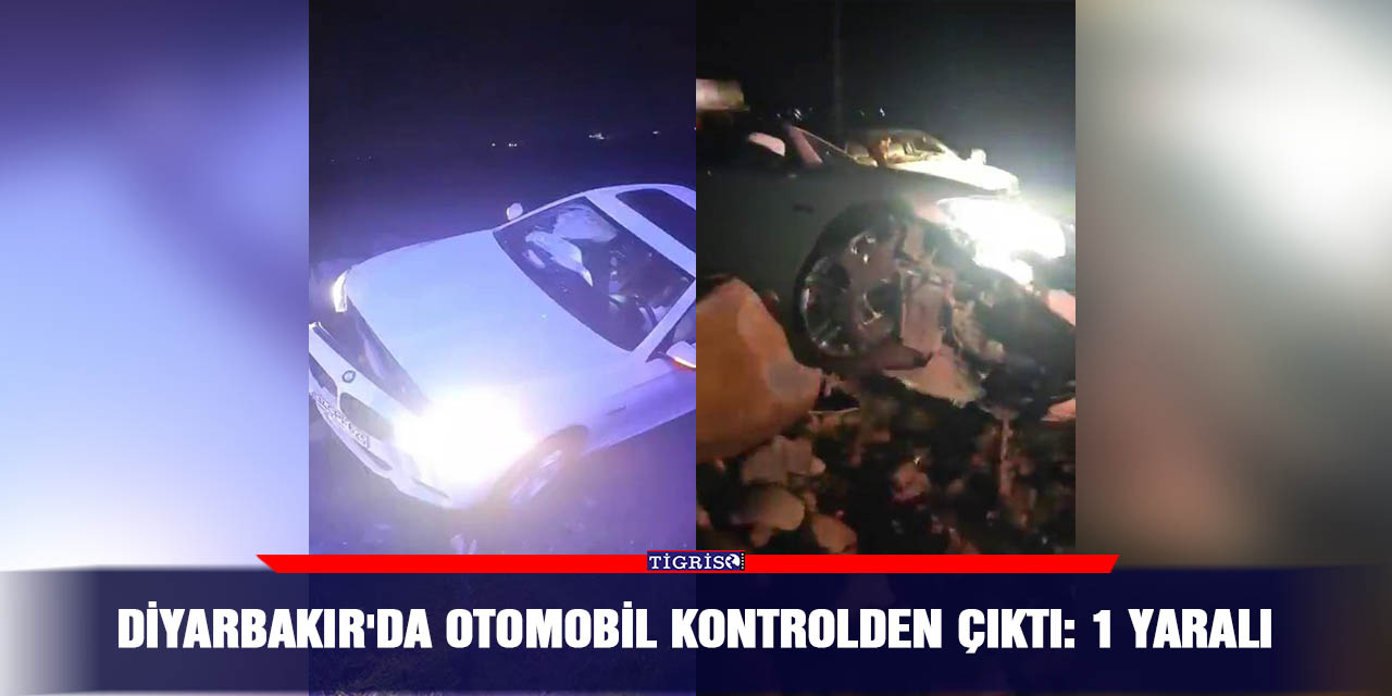 Diyarbakır'da otomobil kontrolden çıktı: 1 yaralı
