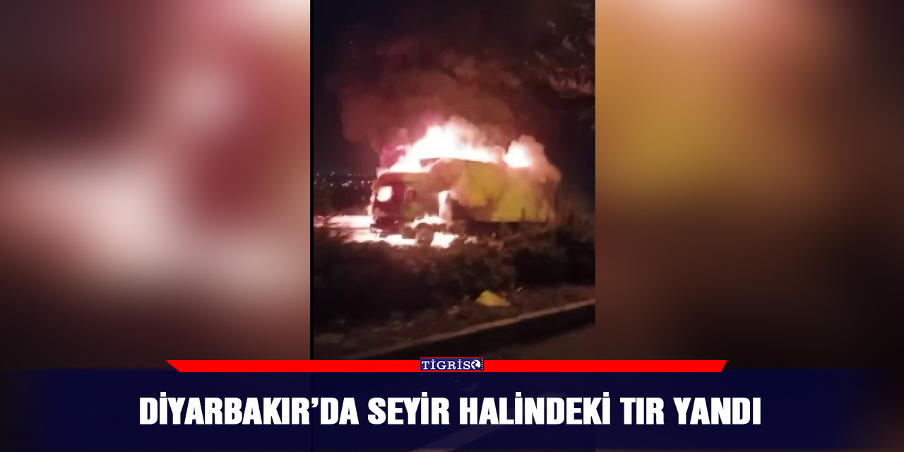 Diyarbakır’da seyir halindeki TIR yandı