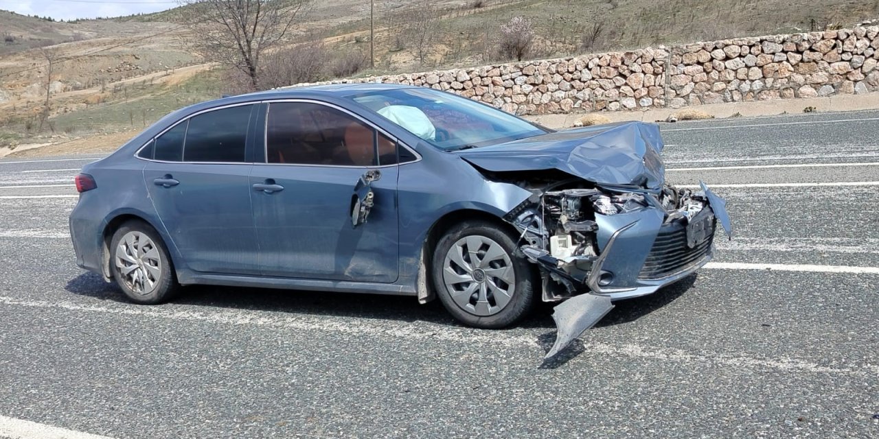 Otomobil koyun sürüsüne daldı