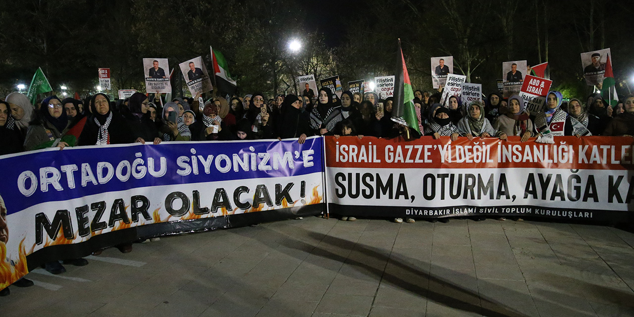 Diyarbakır’da Mescid-i Aksa ve idam yasası yürüyüşü