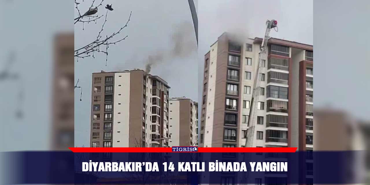 Diyarbakır’da 14 katlı binada yangın