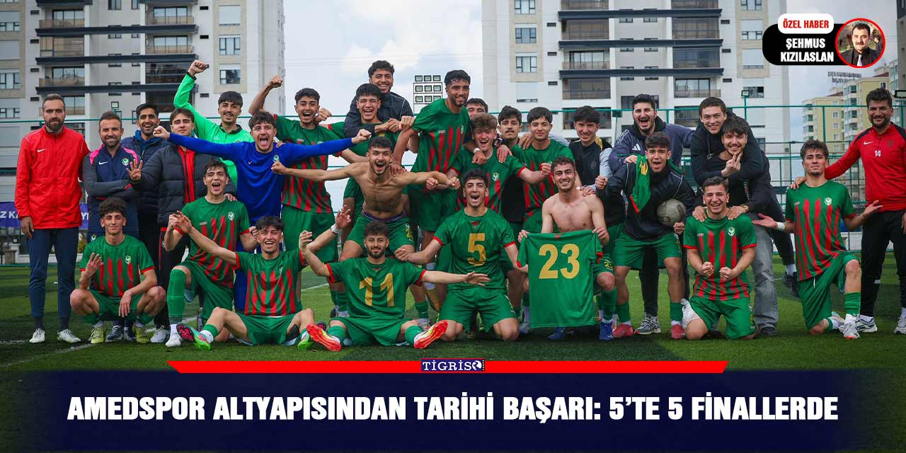 Amedspor altyapısından tarihi başarı: 5’te 5 finallerde