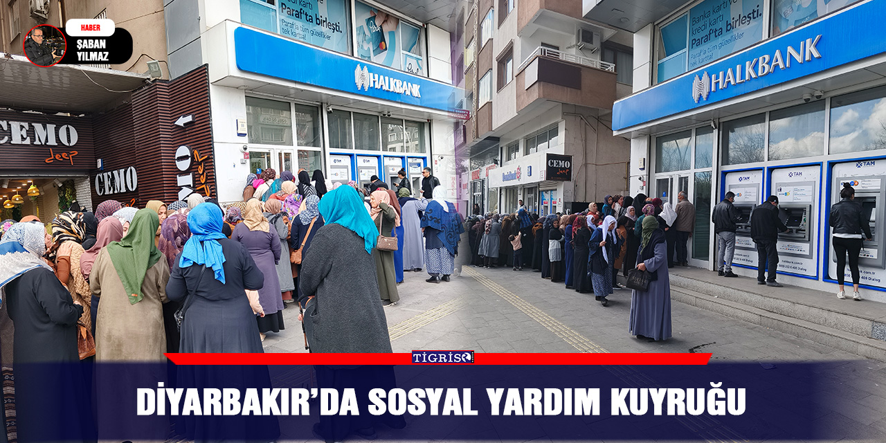 Diyarbakır’da sosyal yardım kuyruğu
