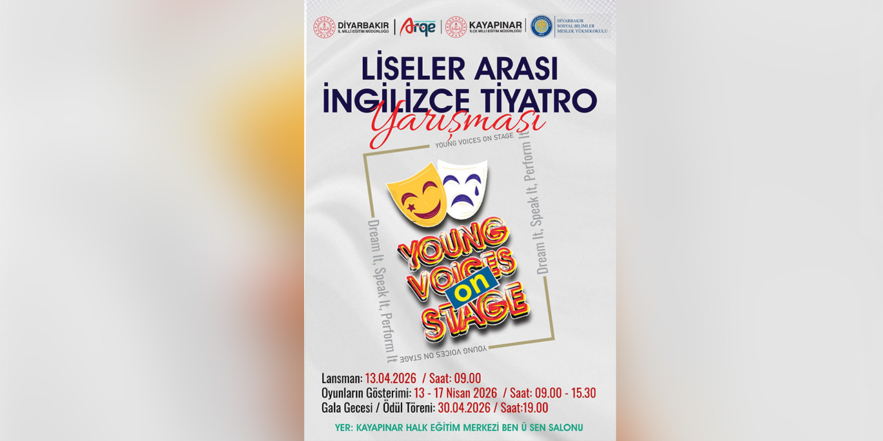 Diyarbakır liseler arası İngilizce tiyatro yarışması başlıyor