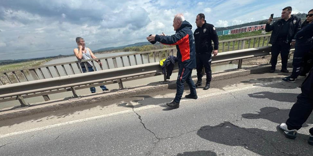 Diyarbakır’da köprüde intihar girişimi