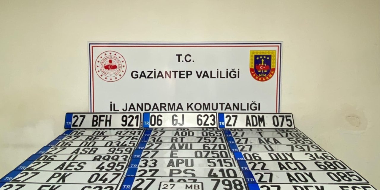 Gaziantep’te sahte plakalar ele geçirildi