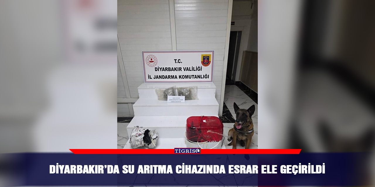 Diyarbakır’da su arıtma cihazında esrar ele geçirildi