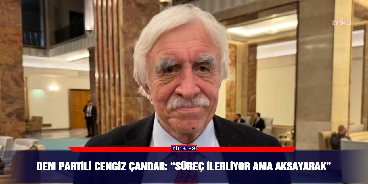 DEM Partili Cengiz Çandar: “Süreç ilerliyor ama aksayarak”