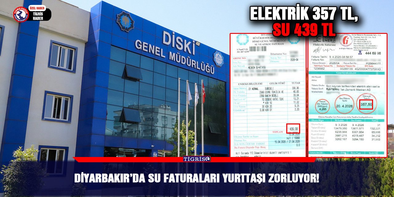 Diyarbakır’da su faturaları yurttaşı zorluyor!