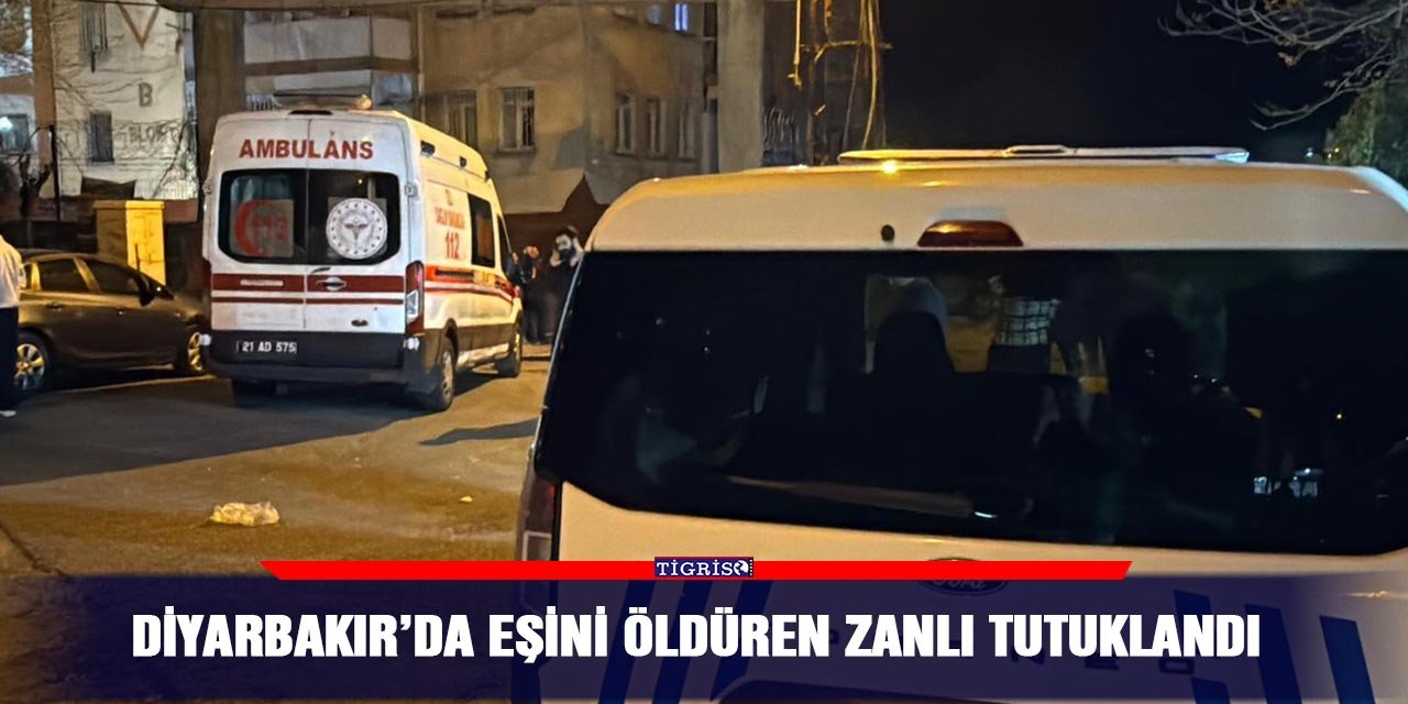 Diyarbakır’da eşini öldüren zanlı tutuklandı