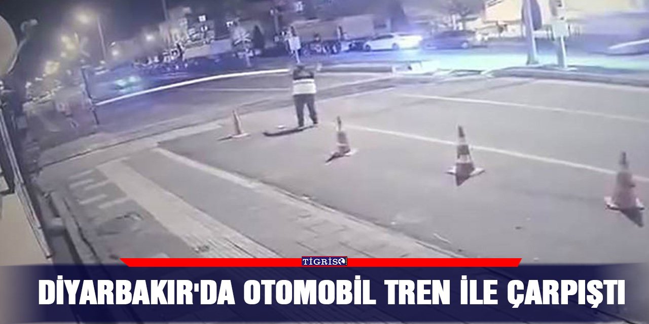 Diyarbakır'da otomobil tren ile çarpıştı
