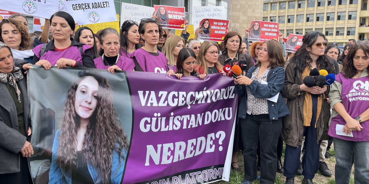 Kadınlar Gülistan Doku için adliye önünden seslendi