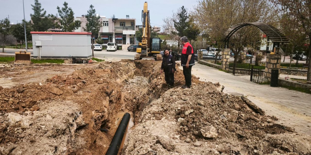 Dicle Devlet Hastanesi için yağmur suyu hattı kuruluyor