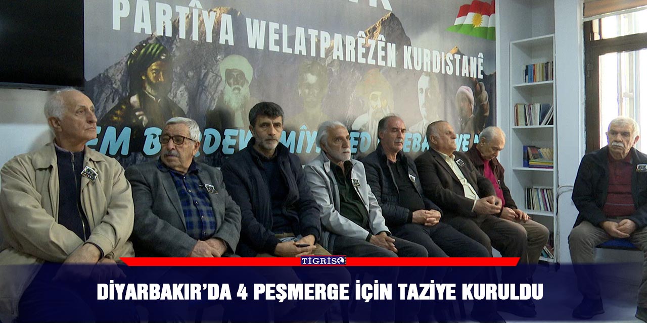 Diyarbakır’da 4 Peşmerge için taziye kuruldu