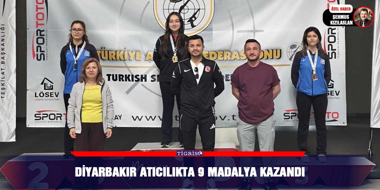 Diyarbakır atıcılıkta 9 madalya kazandı