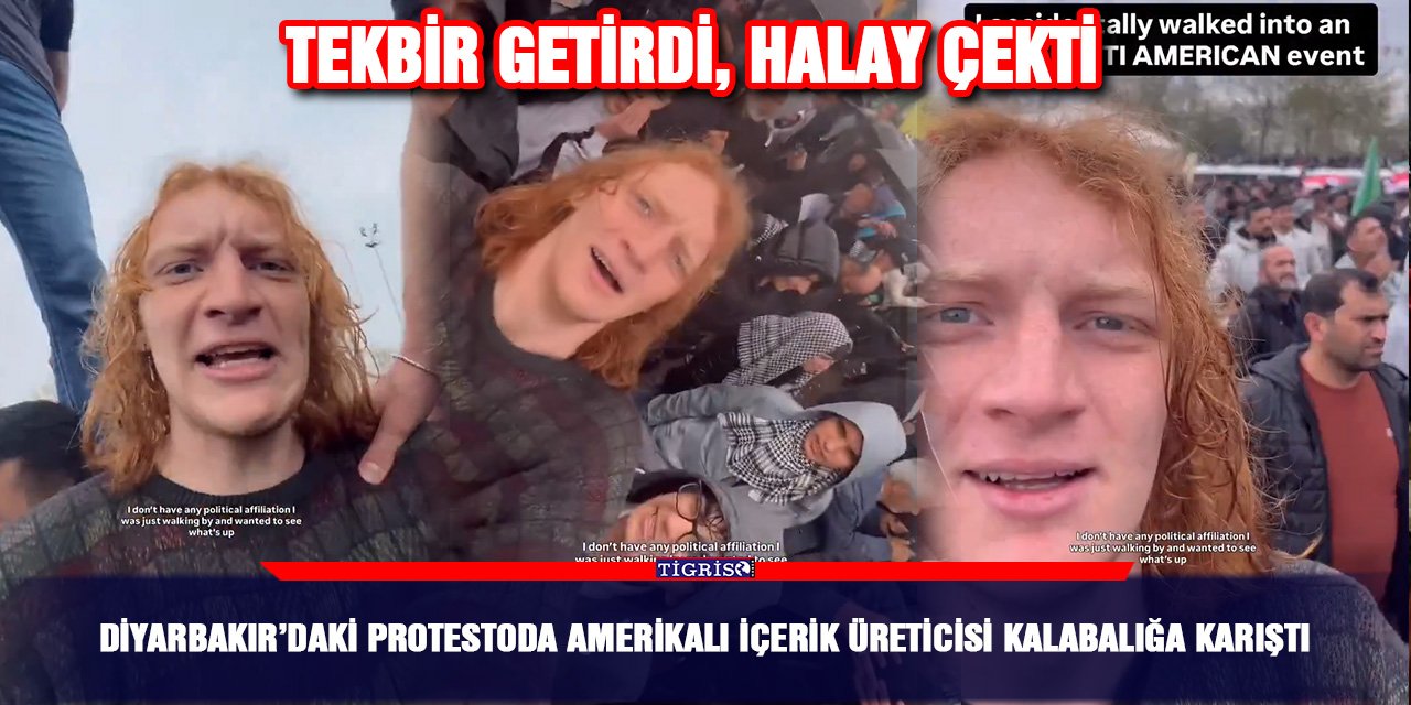 Diyarbakır’daki Mevlid etkinliğinde  Amerikalı içerik üreticisi kalabalığa karıştı