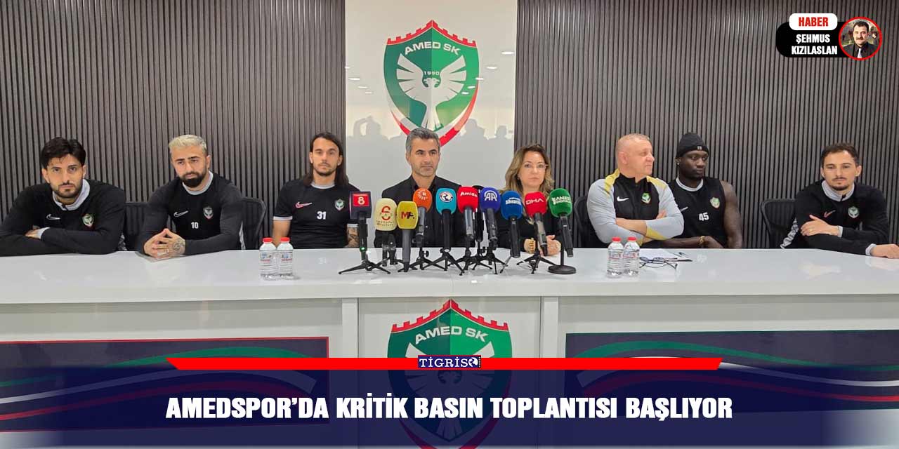 Amedspor’da kritik basın toplantısı başlıyor