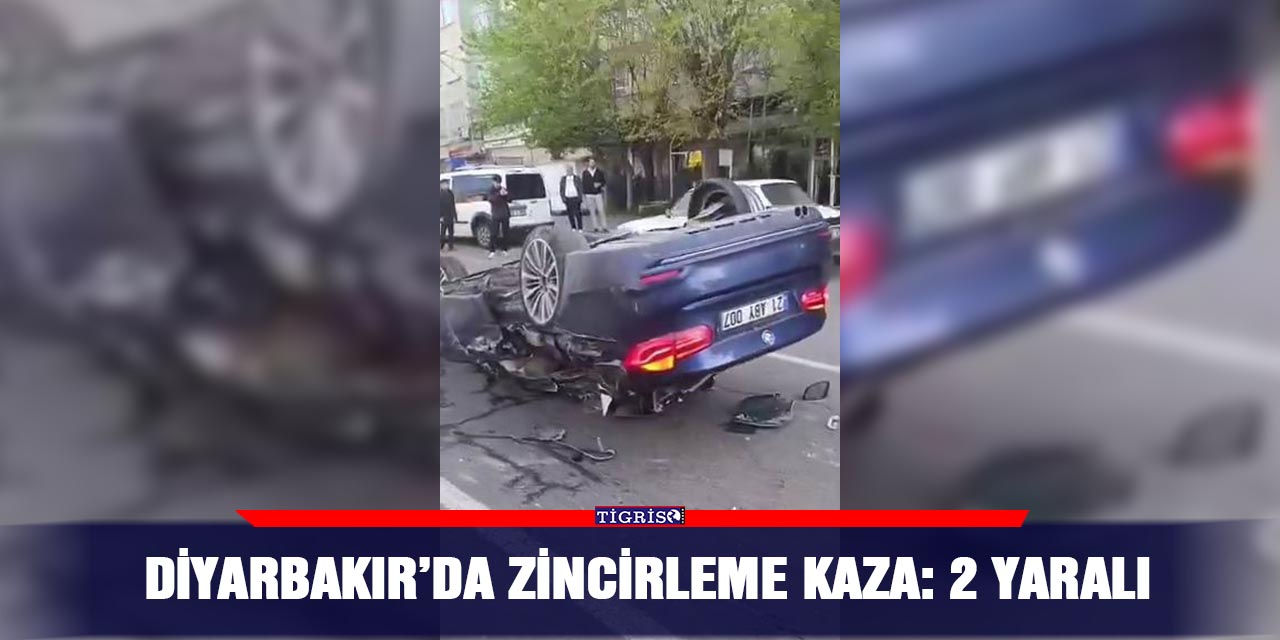 Diyarbakır’da zincirleme kaza: 2 yaralı