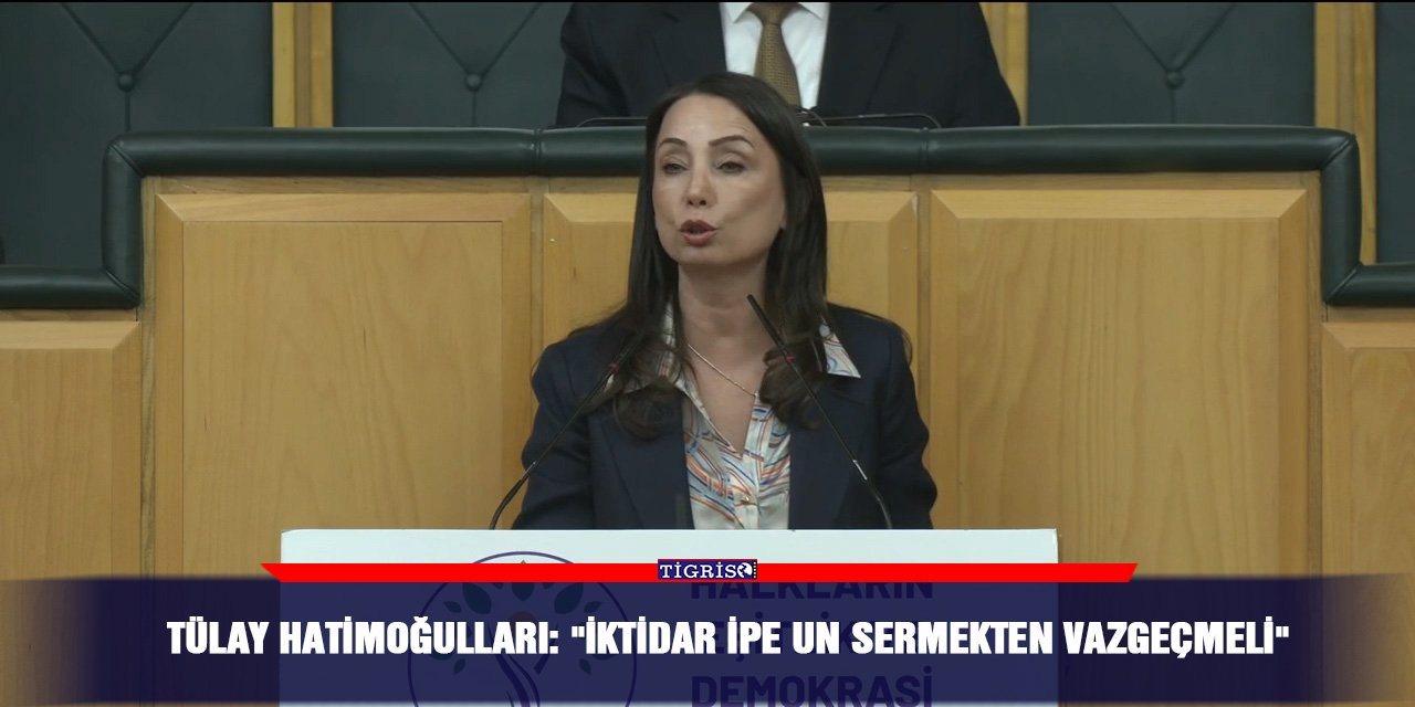 Tülay Hatimoğulları: "İktidar ipe un sermekten vazgeçmeli"