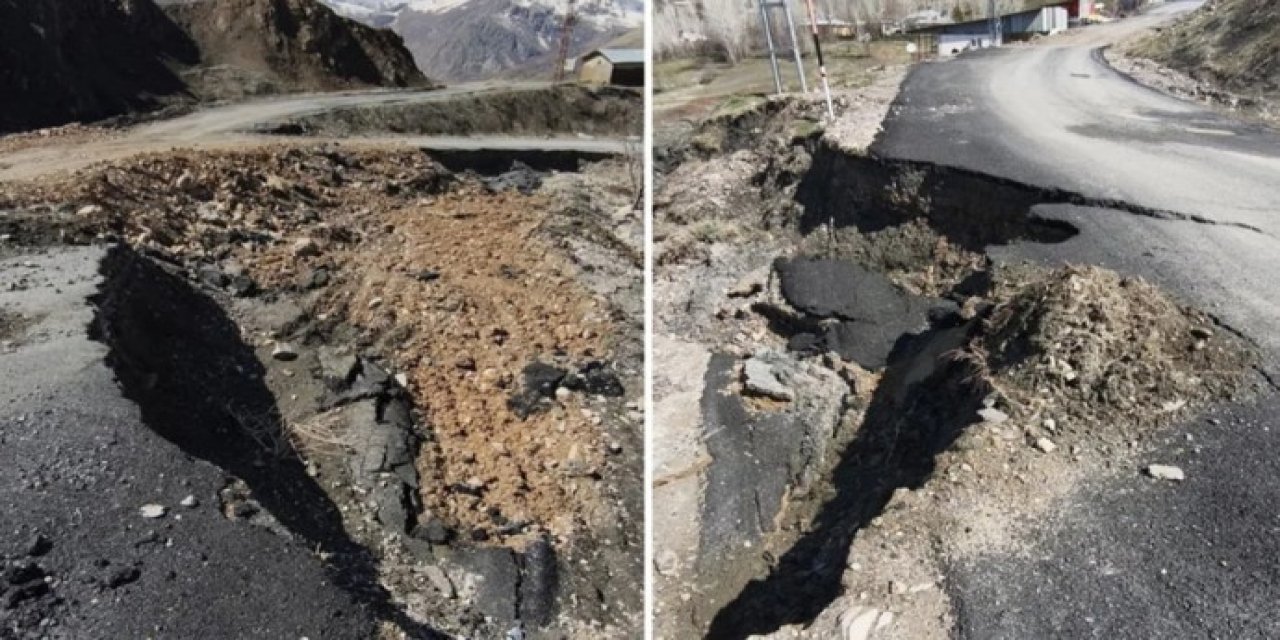 Hakkari’de heyelan