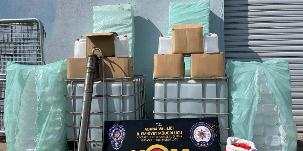 2 ton kaçak etil alkol ele geçirildi