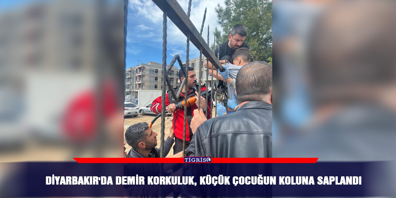 Diyarbakır'da demir korkuluk, küçük çocuğun koluna saplandı