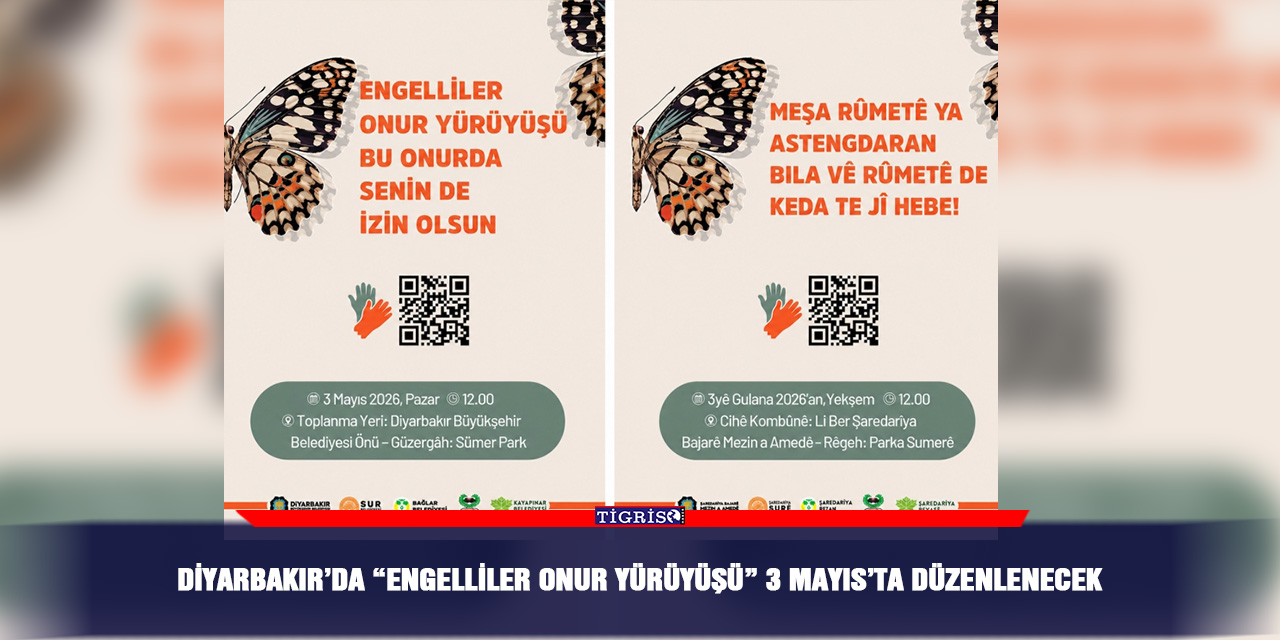 Diyarbakır’da “Engelliler Onur Yürüyüşü” 3 Mayıs’ta düzenlenecek
