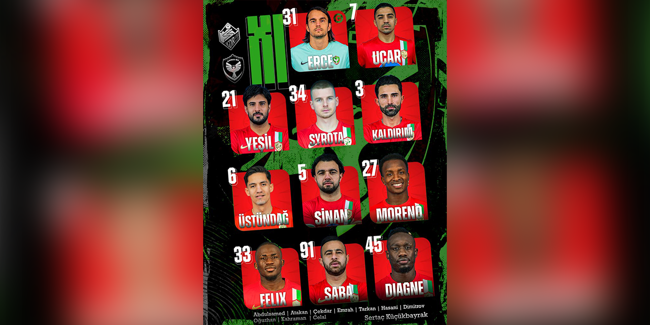 Amedspor’da ilk 11 belli oldu