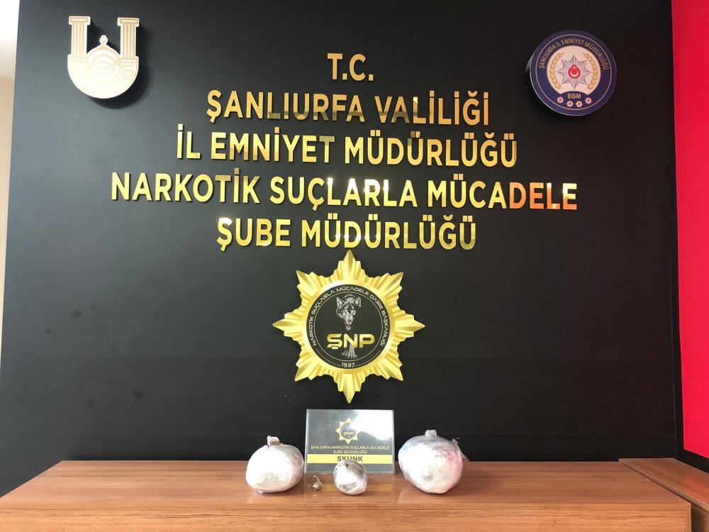 Şanlıurfa’da 6 kilo 800 gram uyuşturucu ele geçirildi
