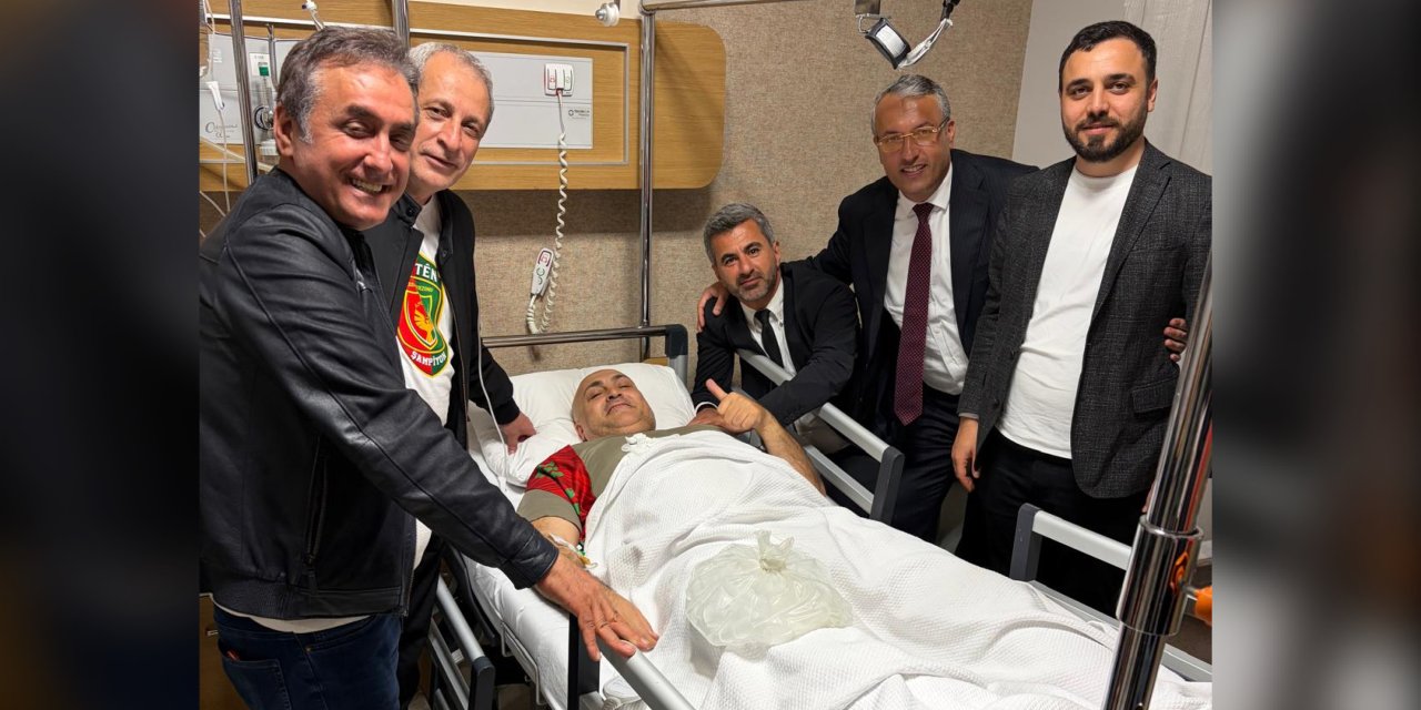Kutlamada platformdan düşen Kaya’ya Amedspor yönetiminden ziyaret