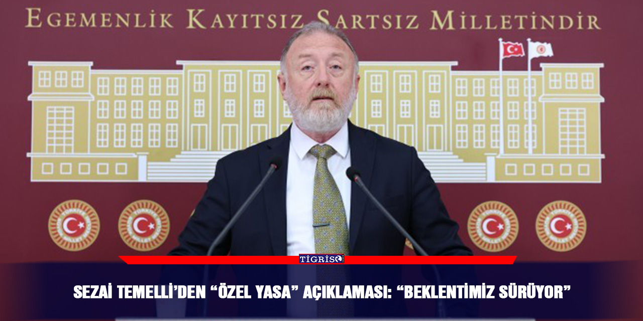 Sezai Temelli’den “Özel Yasa” açıklaması: “Beklentimiz sürüyor”
