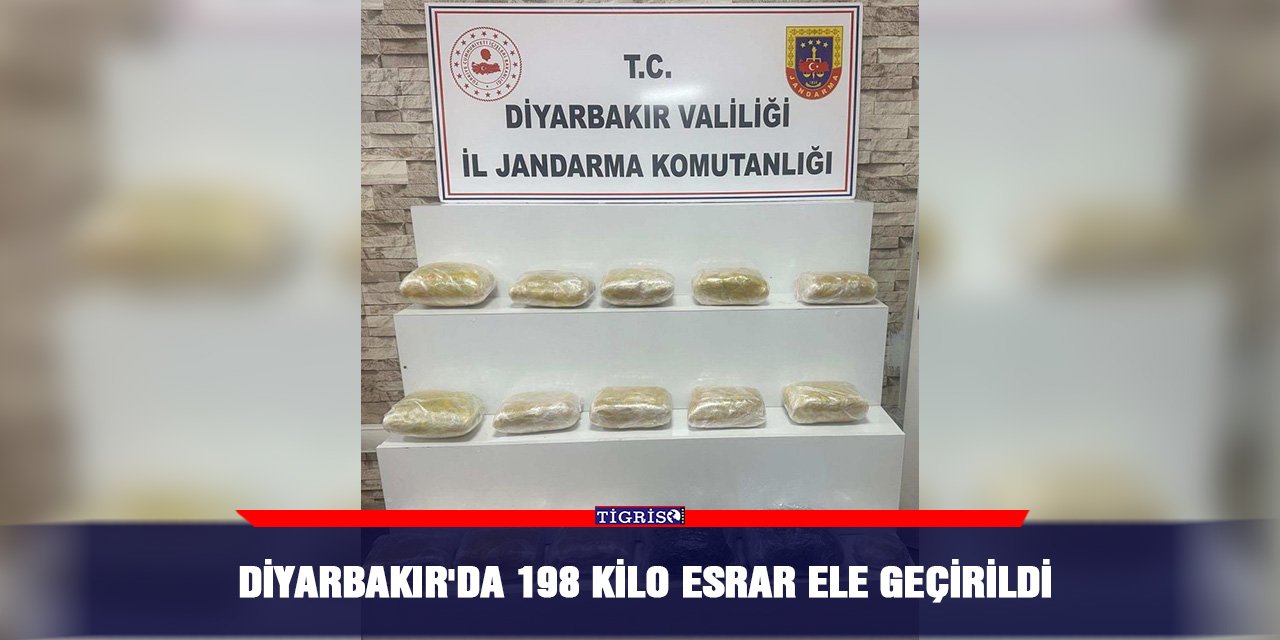 Diyarbakır'da 198 kilo esrar ele geçirildi