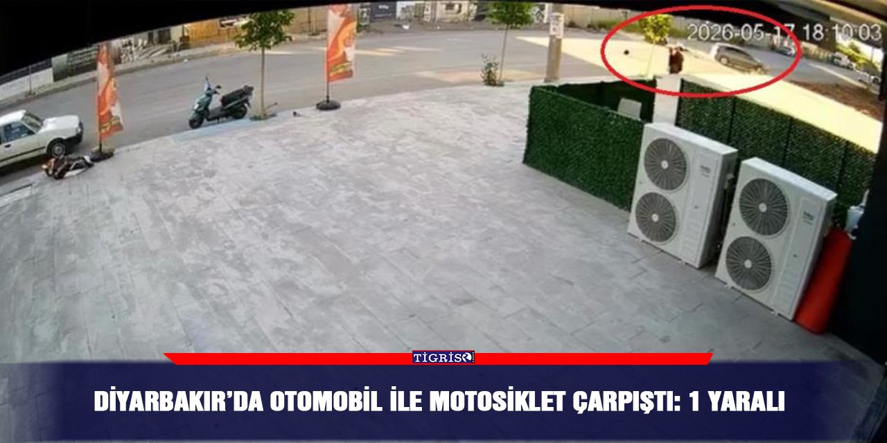 Diyarbakır’da otomobil ile motosiklet çarpıştı: 1 yaralı