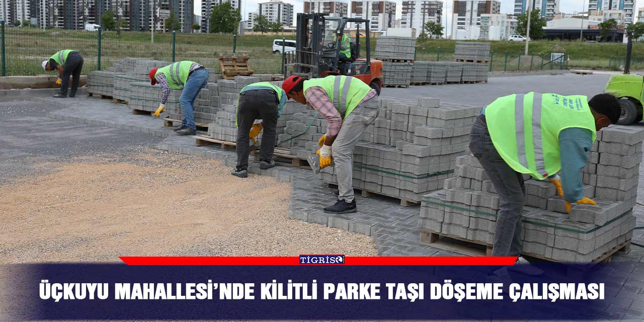 Üçkuyu Mahallesi’nde kilitli parke taşı döşeme çalışması