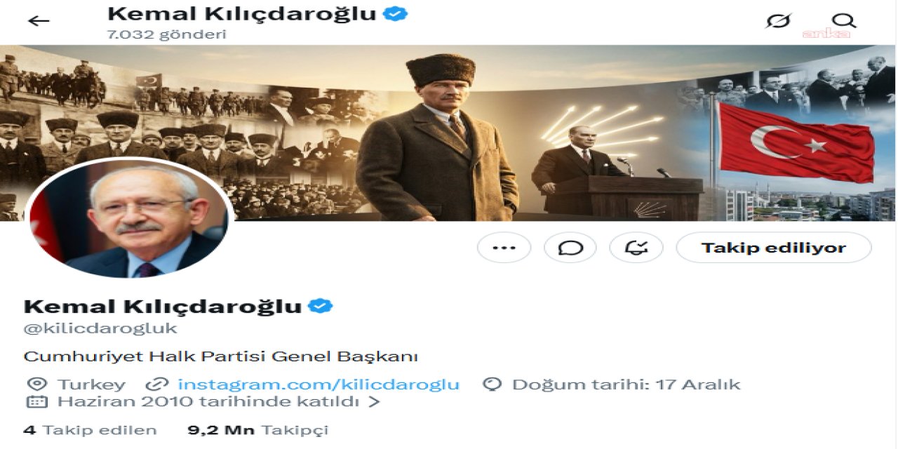 Kemal Kılıçdaroğlu X'te titrini "CHP Genel Başkanı" yaptı