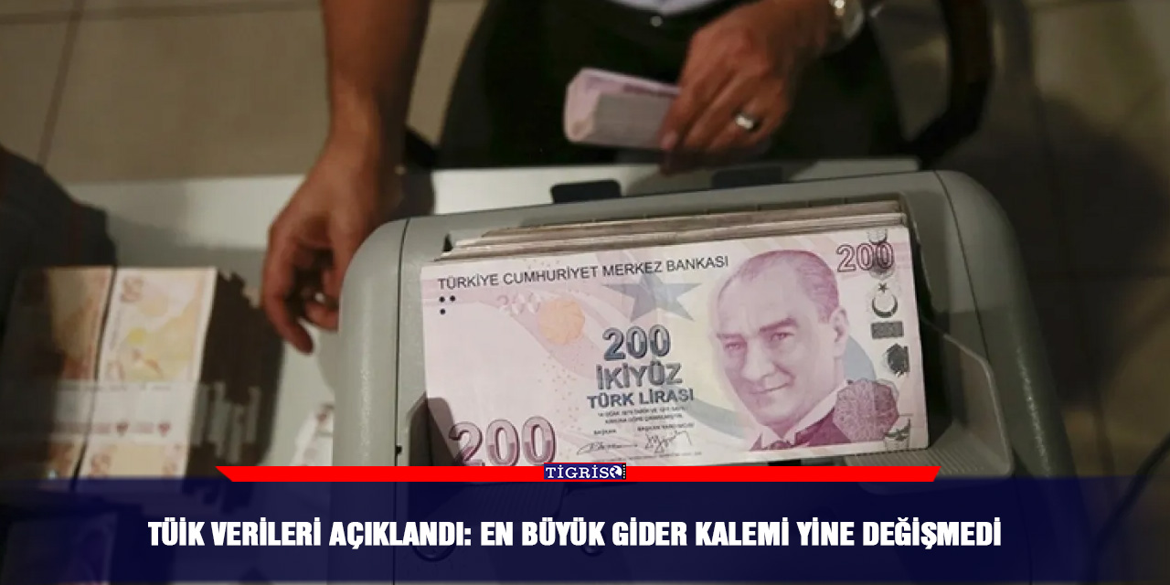 TÜİK verileri açıklandı: En büyük gider kalemi yine değişmedi