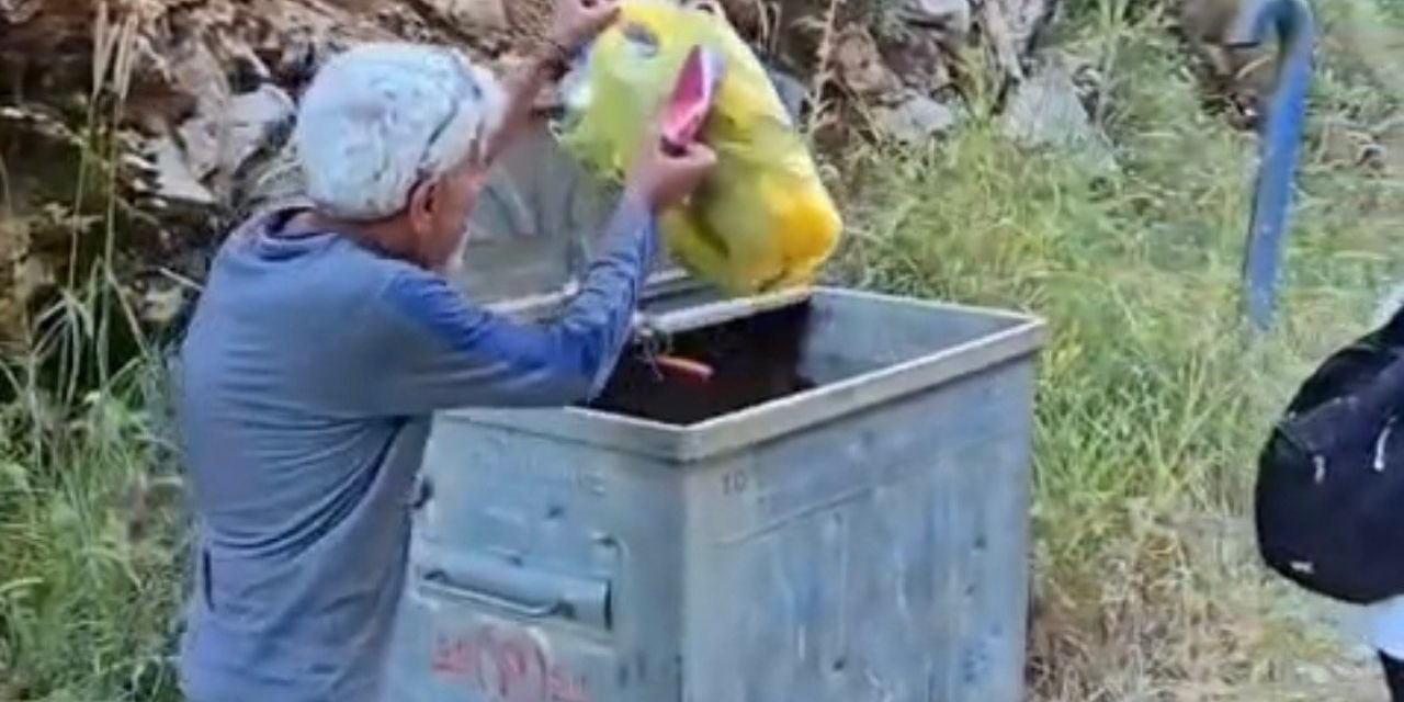 Diyarbakır'da örnek davranış: Çöpleri elleriyle topladı